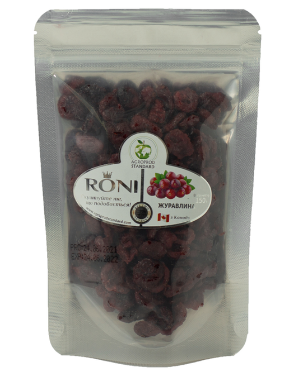 Журавлина сушена RONI 150г